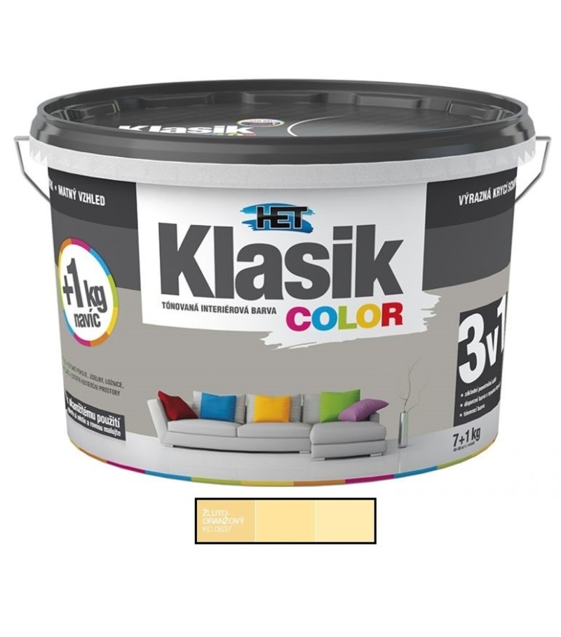 Het Klasik Color 0637 žltooranžový 7kg+1kg
