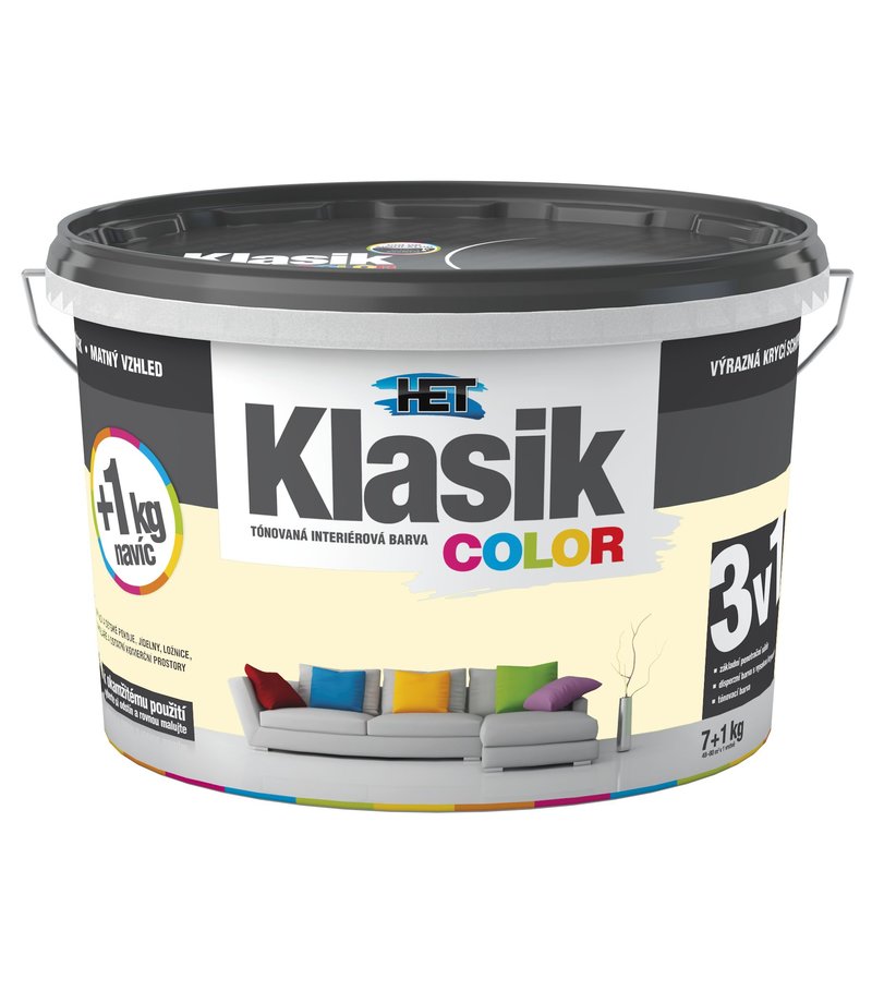 Het Klasik Color 0667 žltý vanilkový 7kg+1kg