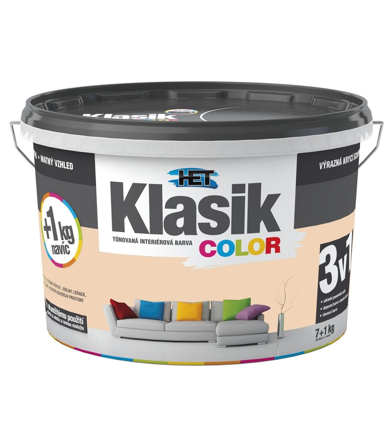Het Klasik Color 0728 oranž broskyňový 7kg+1kg