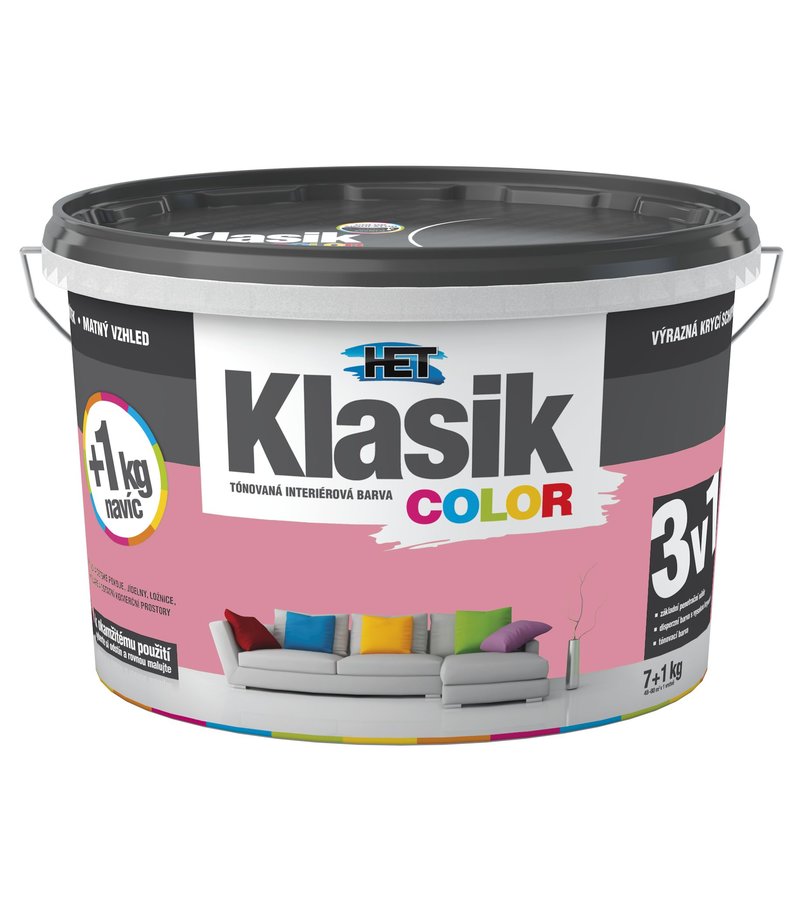 Het klasik color 0837 ružový 7kg+1kg