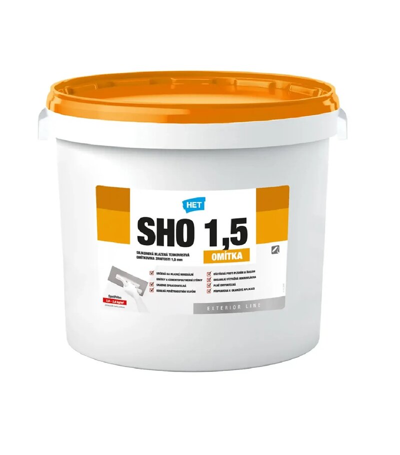 Het Omietka ECO SHO 1,5 25kg - silikónová hladená tenkovrstvá omietka
