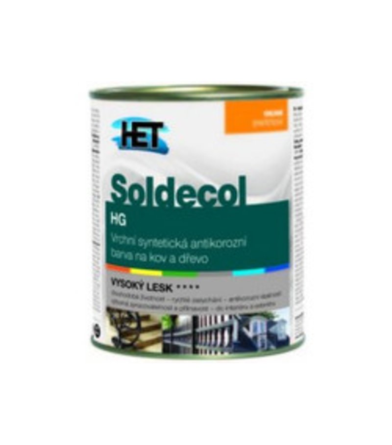 Het Soldecol HG 1000 biely - Syntetická lesklá farba 0,75l