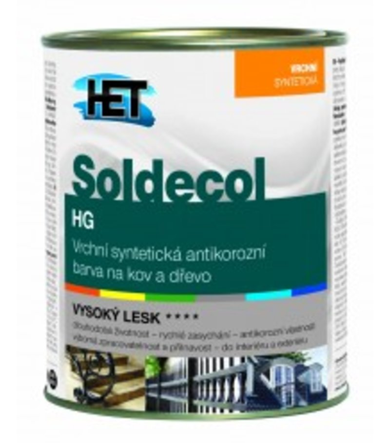 Het Soldecol HG 9110 hliníkový 0,75l - syntetická lesklá farba