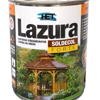 Het Soldecol lazúra Forte 0,75l transparentná - strednovrstvá lazúra na drevo