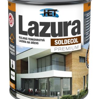 Het Soldecol lazúra Premium, transparentná - Tenkovrstvá lazúra na drevo 5l