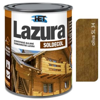 Het Soldecol lazúra SL34 oliva - Tenkovrstvá lazúra 2,5l
