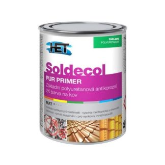 Het Soldecol PUR Primer 0110 šedý 0,75l - základná polyuretánová antikorózna 2K farba na kov