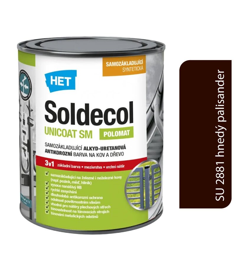 Het Soldecol Unicoat SM SU 2881 hnedý palisander 0,6l