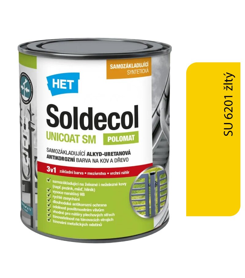 Het Soldecol Unicoat SM SU 6201 žltý 2,5l