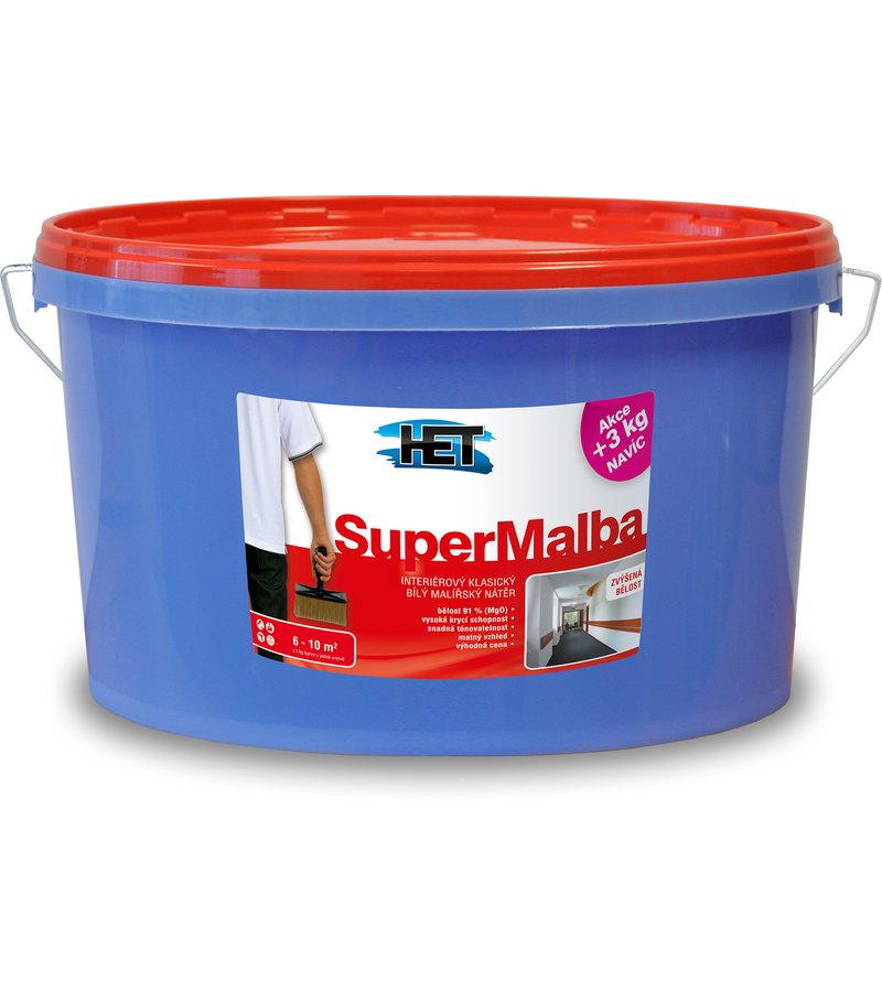 Het Supermalba L&Š - Interiérová biela farba 10kg+1kg zdarma