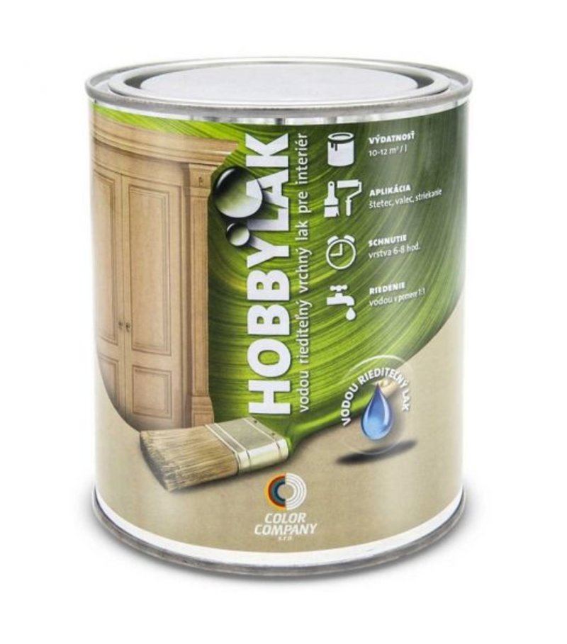 Color company Hobbylak matný, Interiérový lak na drevo 3l