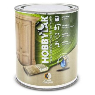Color company Hobbylak pololesklý, Interiérový lak na drevo 0,7l