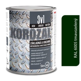 Slovlak Korozal 3v1 RAL 6005 tmavolozelený 2,5l