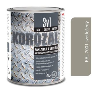 Slovlak Korozal 3v1 RAL 7001 svetlošedý 0,75l