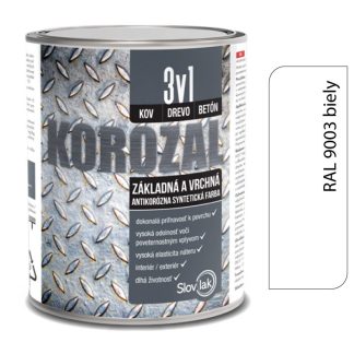 Slovlak Korozal 3v1 RAL 9003 biely 2,5l