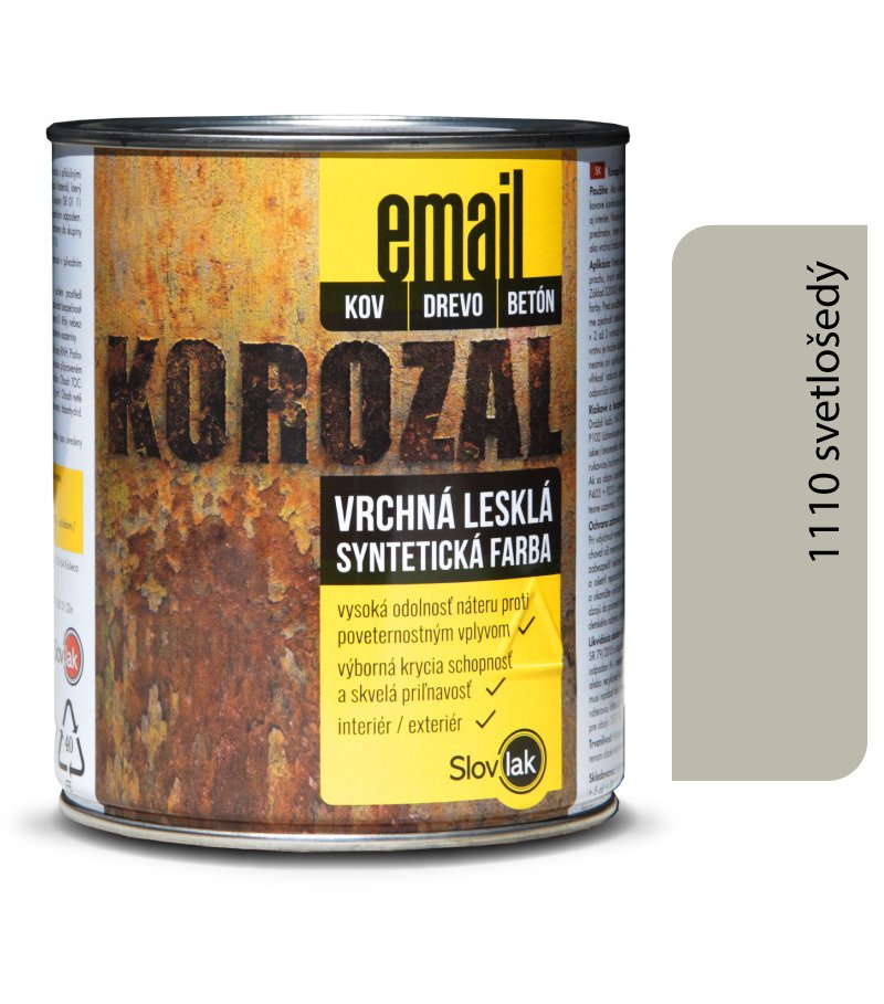 Slovlak Korozal EMAIL 1110 svetlošedý 0,75kg