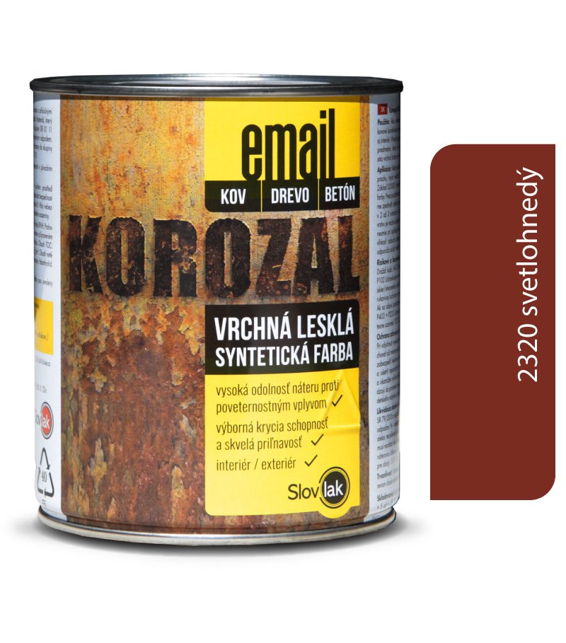Slovlak Korozal EMAIL 2320 svetlohnedý 0,75kg