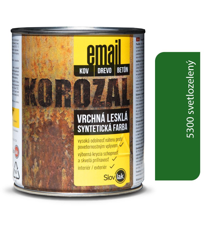 Slovlak Korozal EMAIL 5300 svetlozelený 0,75kg