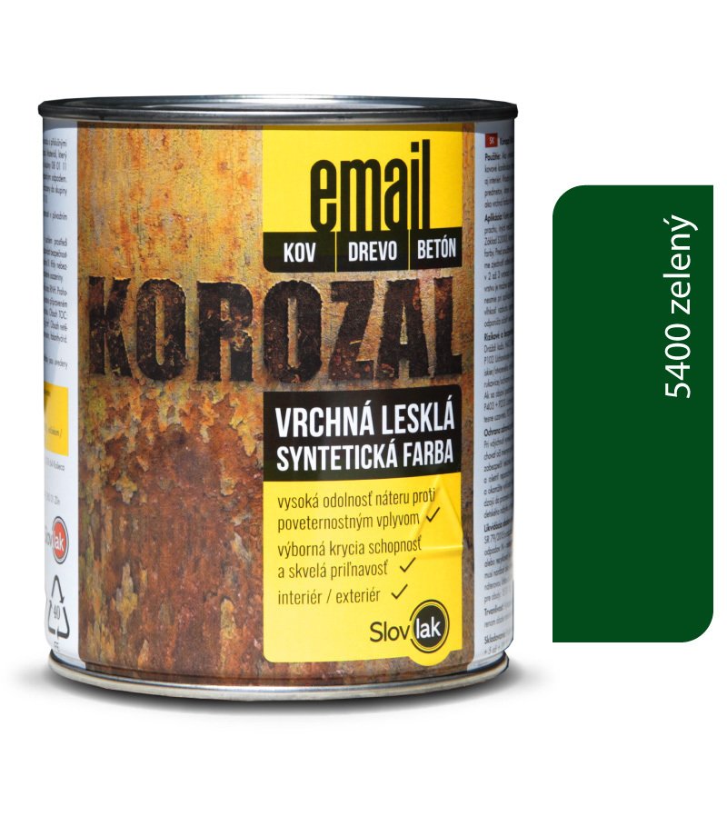 Slovlak Korozal EMAIL 5400 zelený 0,75kg