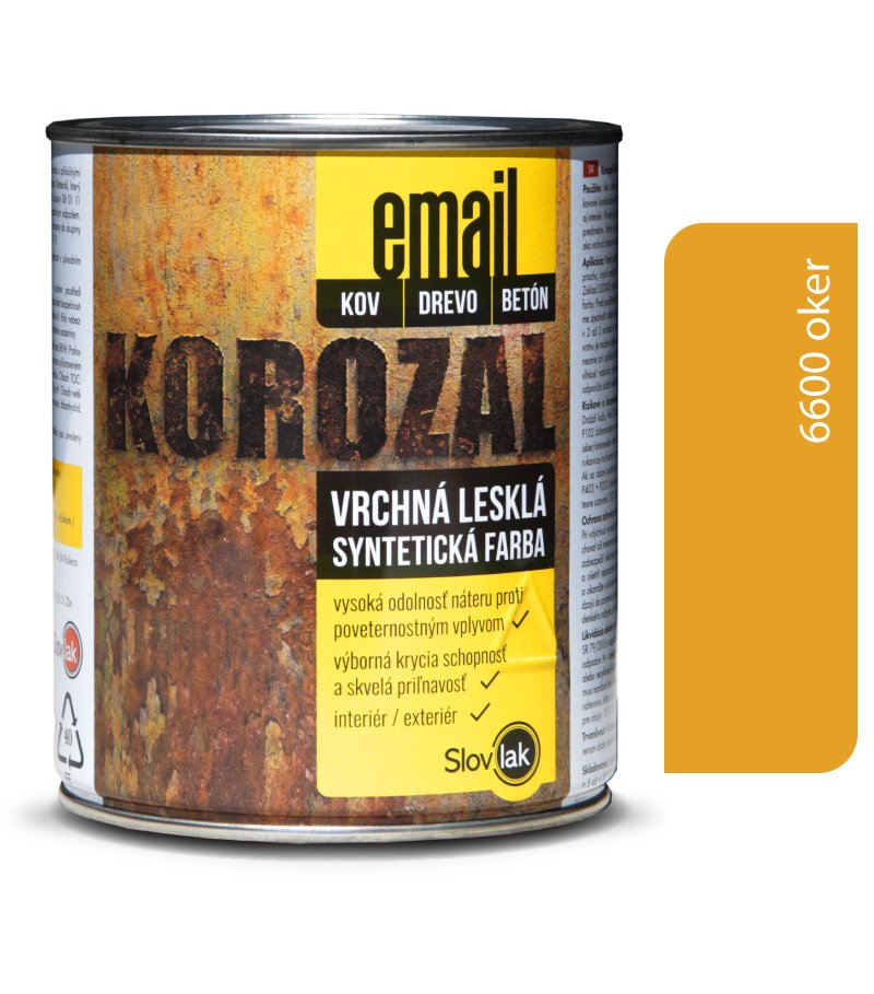 Slovlak Korozal EMAIL 6600 okrový 0,75kg