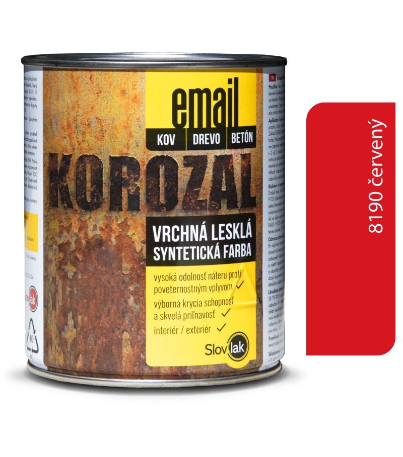 Slovlak Korozal EMAIL 8190 červený 0,75kg