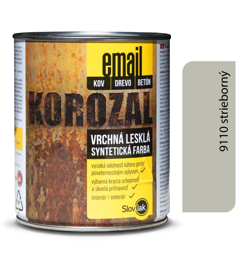 Slovlak Korozal EMAIL 9110 strieborný 0,75kg