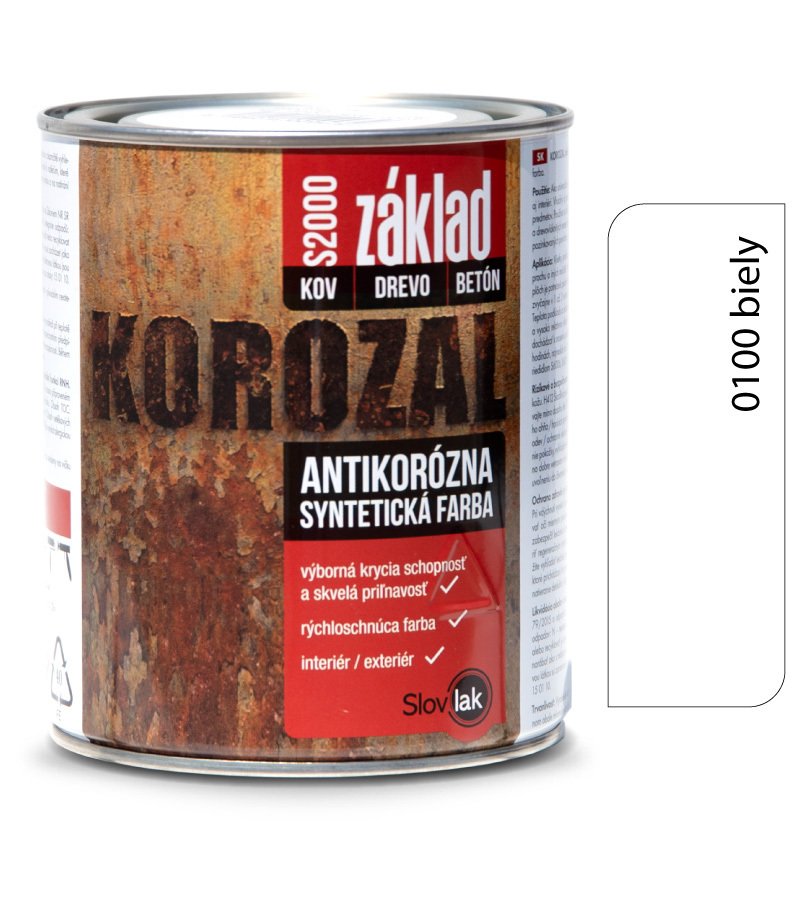 Slovlak Korozal Základ S2000 0100 biely 5kg