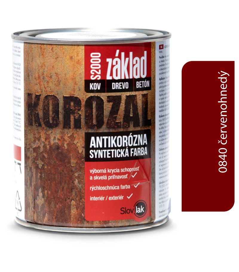 Slovlak Korozal Základ S2000 0840 červenohnedý 5kg