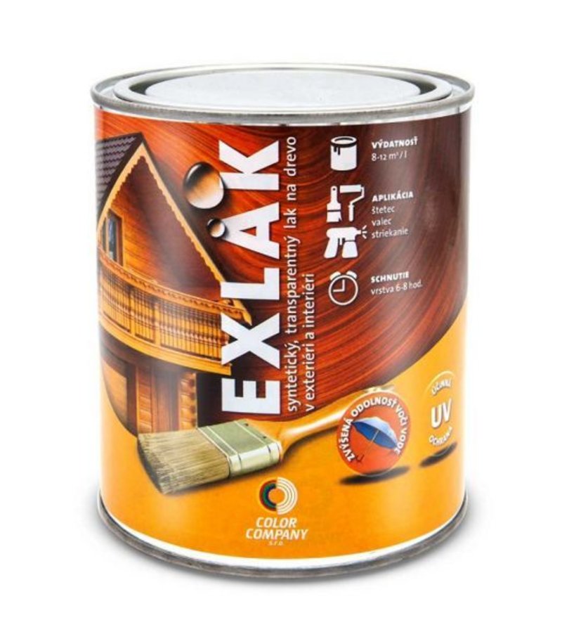 Color company Lak Exlak lesklý - Exteriérový transparentný lak na drevo 2,5l