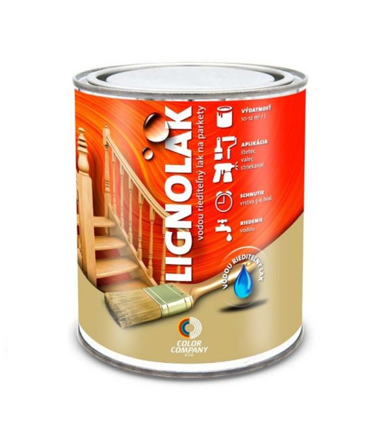 Color company Lignolak lesklý - Vodouriediteľný lak na parkety 0,7l