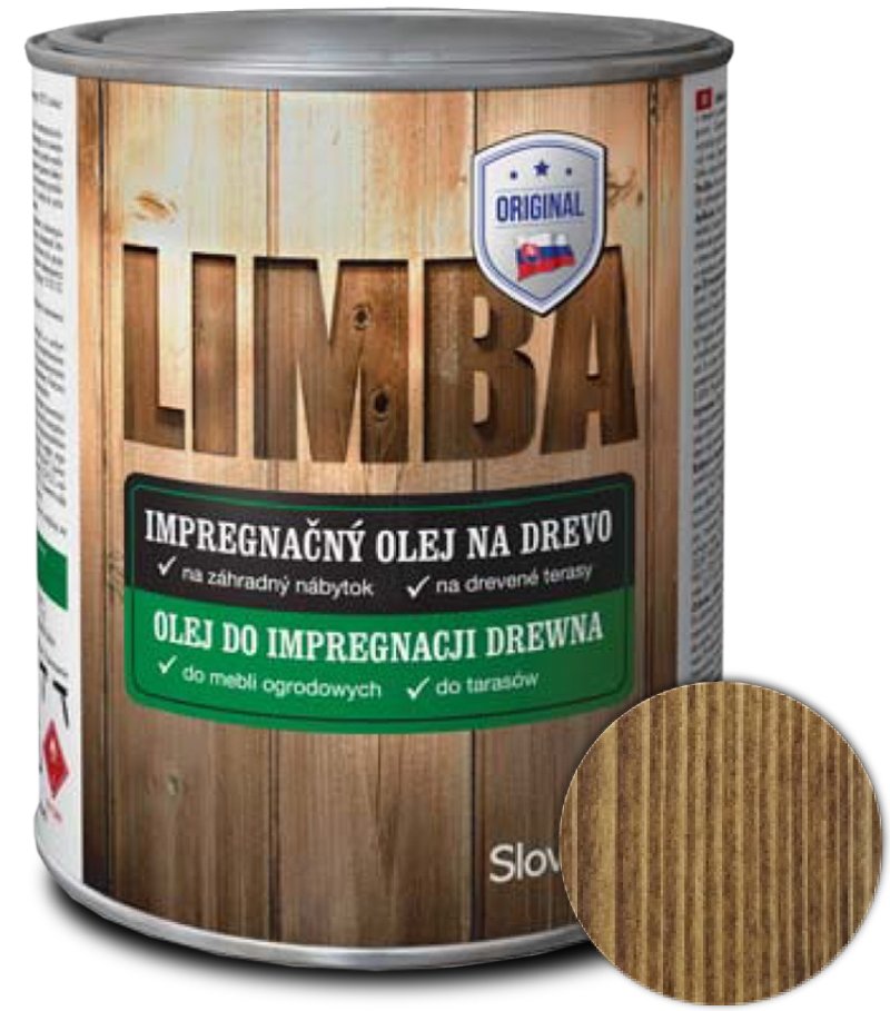 Slovlak LIMBA Impregnačný olej na drevo, dub 0,7l