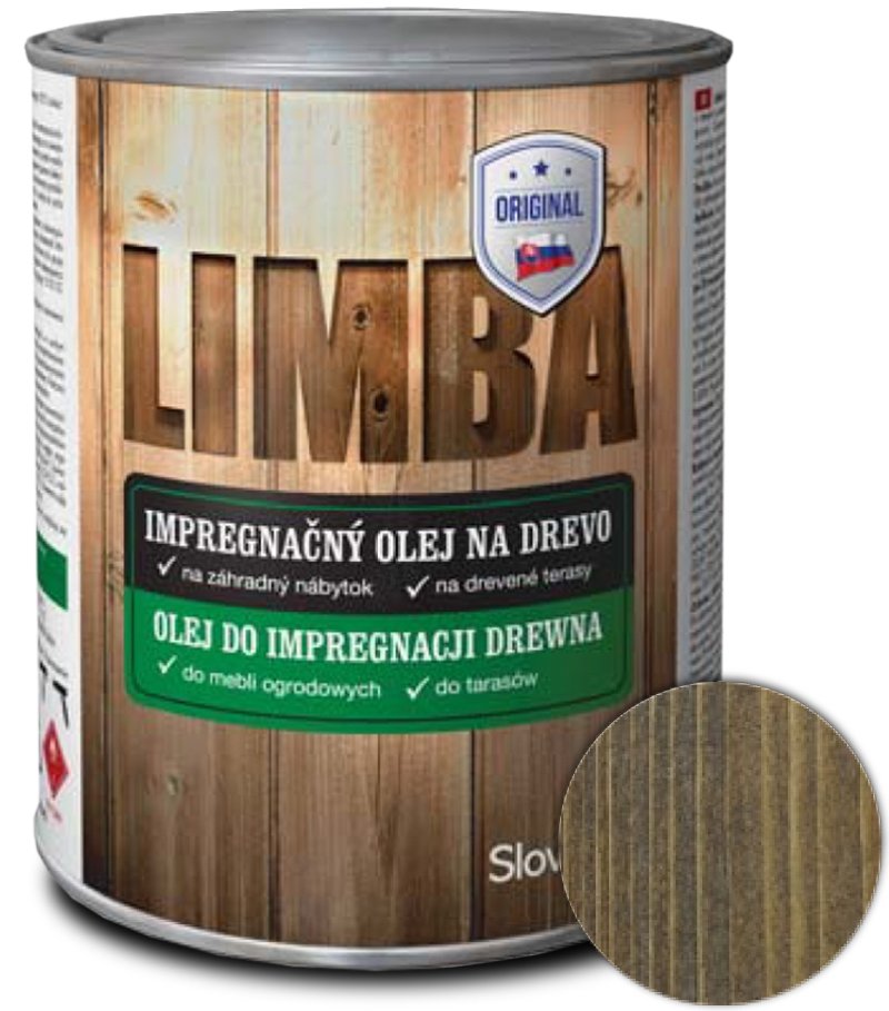 Slovlak LIMBA Impregnačný olej na drevo, orech 2,5l