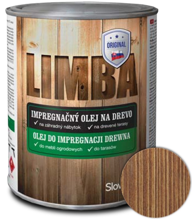 Slovlak LIMBA Impregnačný olej na drevo, teak 0,7l