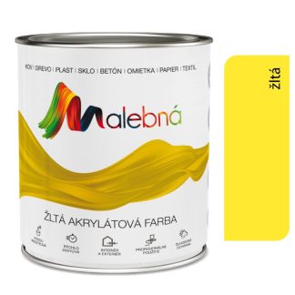 Chemolak Malebná 0612 žltá - Vrchná akrylátová pololesklá farba 0,7l