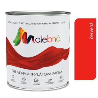 Chemolak Malebná 0812 červená - Vrchná akrylátová pololesklá farba 0,7l