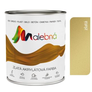 Chemolak Malebná 9666 zlatá - Vrchná akrylátová pololesklá farba 0,7l