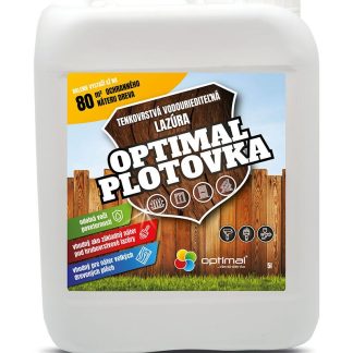 Optimal Plotovka - tmavohnedá tenkovrstvá vodouriediteľná lazúra 5l