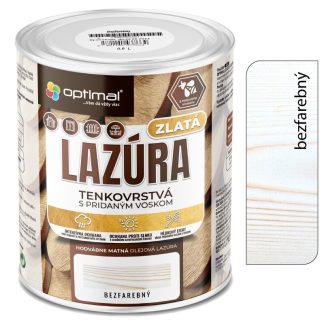 Optimal Zlatá lazúra Bezfarebná 0,6l - tenkovrstvá olejová lazúra s voskami