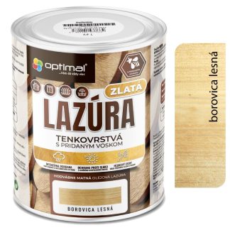 Optimal Zlatá lazúra Borovica 0,6l - tenkovrstvá olejová lazúra s voskami