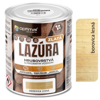 Optimal Zlatá lazúra Borovica 2,25l - laková olejová lazúra s voskami