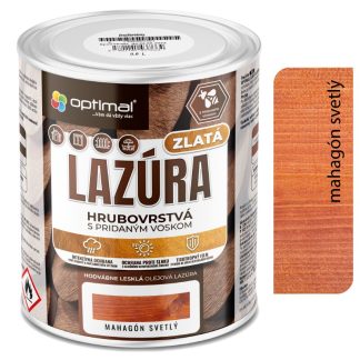 Optimal Zlatá lazúra Mahagón 0,6l - laková olejová lazúra s voskami