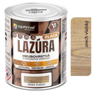 Optimal Zlatá lazúra Orech 0,6l - laková olejová lazúra s voskami
