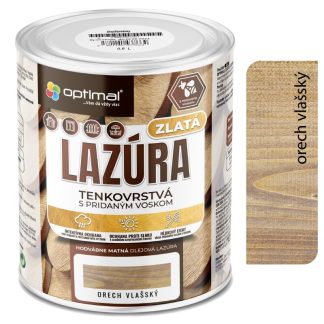 Optimal Zlatá lazúra Orech 0,6l - tenkovrstvá olejová lazúra s voskami