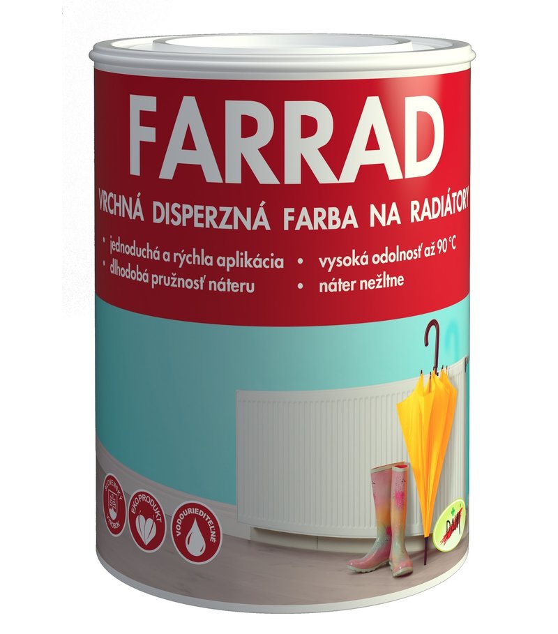 Pam Farrad biela - Farba na radiátory 0,5kg