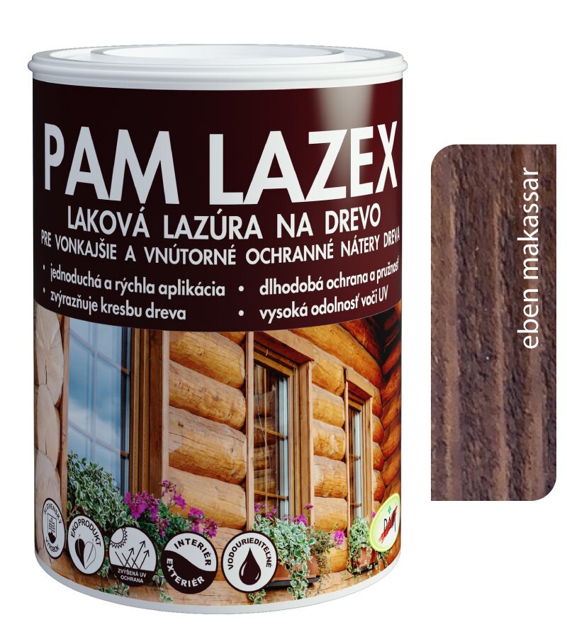 Pam Lazex eben makassar - Hrubovrstvá lazúra 0,7l