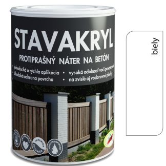Pam Stavakryl biela - protiprašná farba na betón 0,8kg