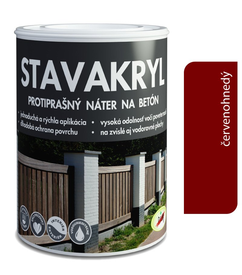 Pam Stavakryl červenohnedá - protiprašná farba na betón 0,8kg