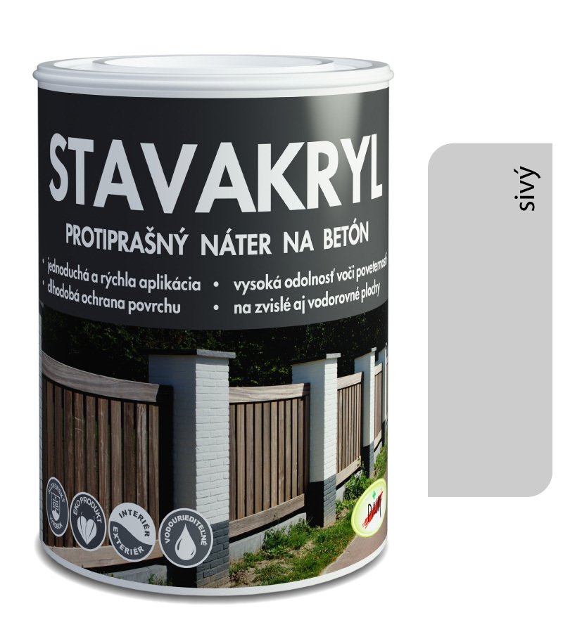 Pam Stavakryl sivá - protiprašná farba na betón 15kg