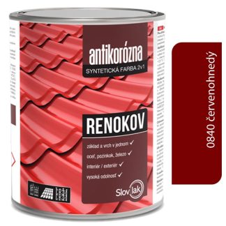 Slovlak Renokov červenohnedý - Antikorózna farba na kov 0,75kg