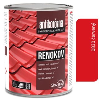 Slovlak Renokov Červený 0830 - Antikorózna farba na kov 10kg